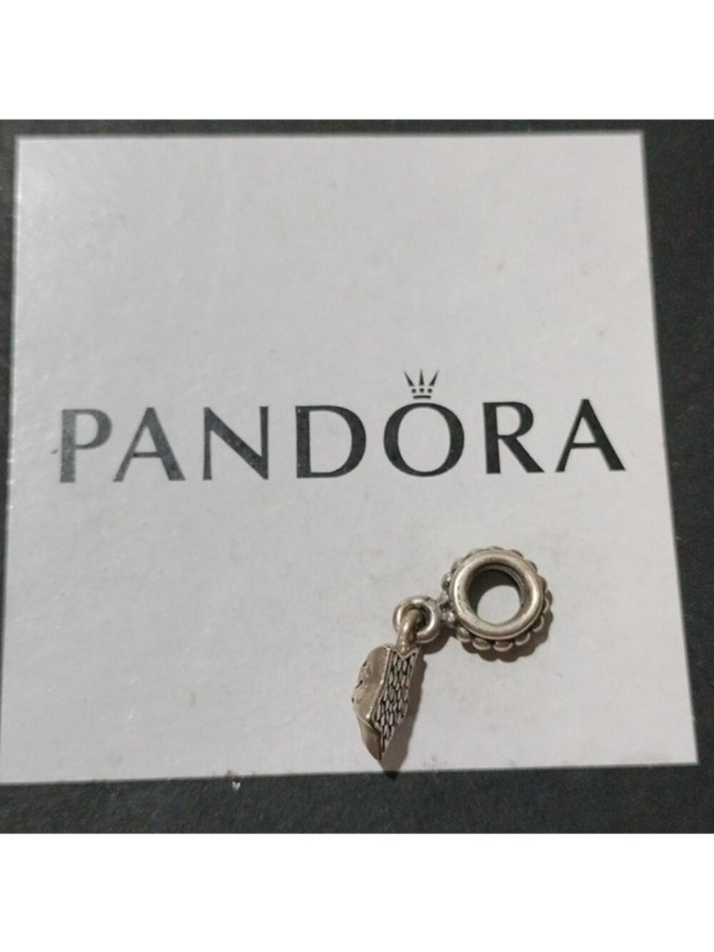 Pandora Retired Sterling Silver Pave Star Dangle Bead w/ CZ - 791024cz - Picture 2 of 6